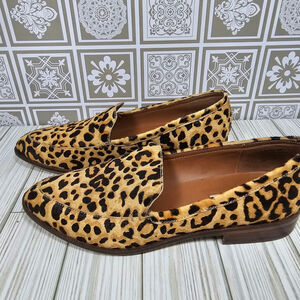 Chelsea & Violet Jenna Cow/Calf Hair Leopard Print Loafer- Estimated Retail- $98